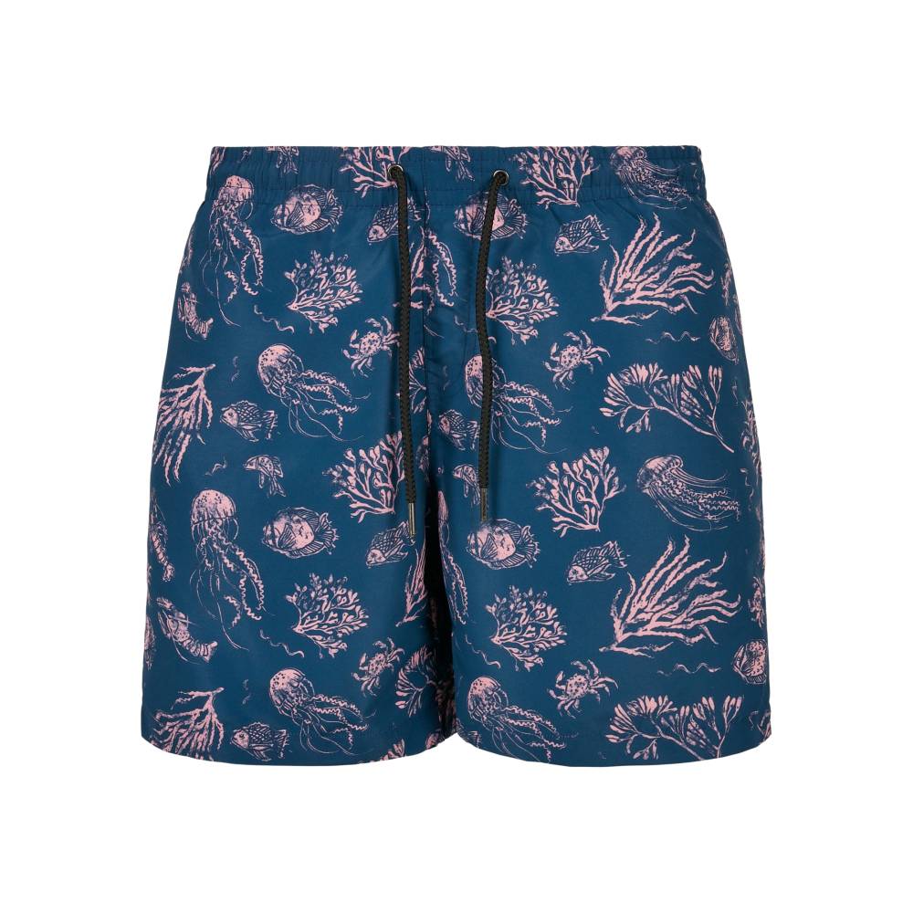 Urban Classics - Pattern nautical aop Zwemshorts - Blauw
